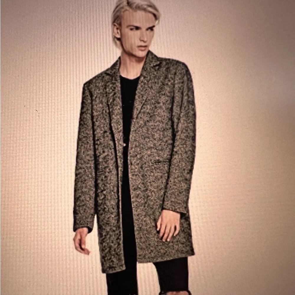 Guess Men Or Women Martel Tweed Coat Peacoat